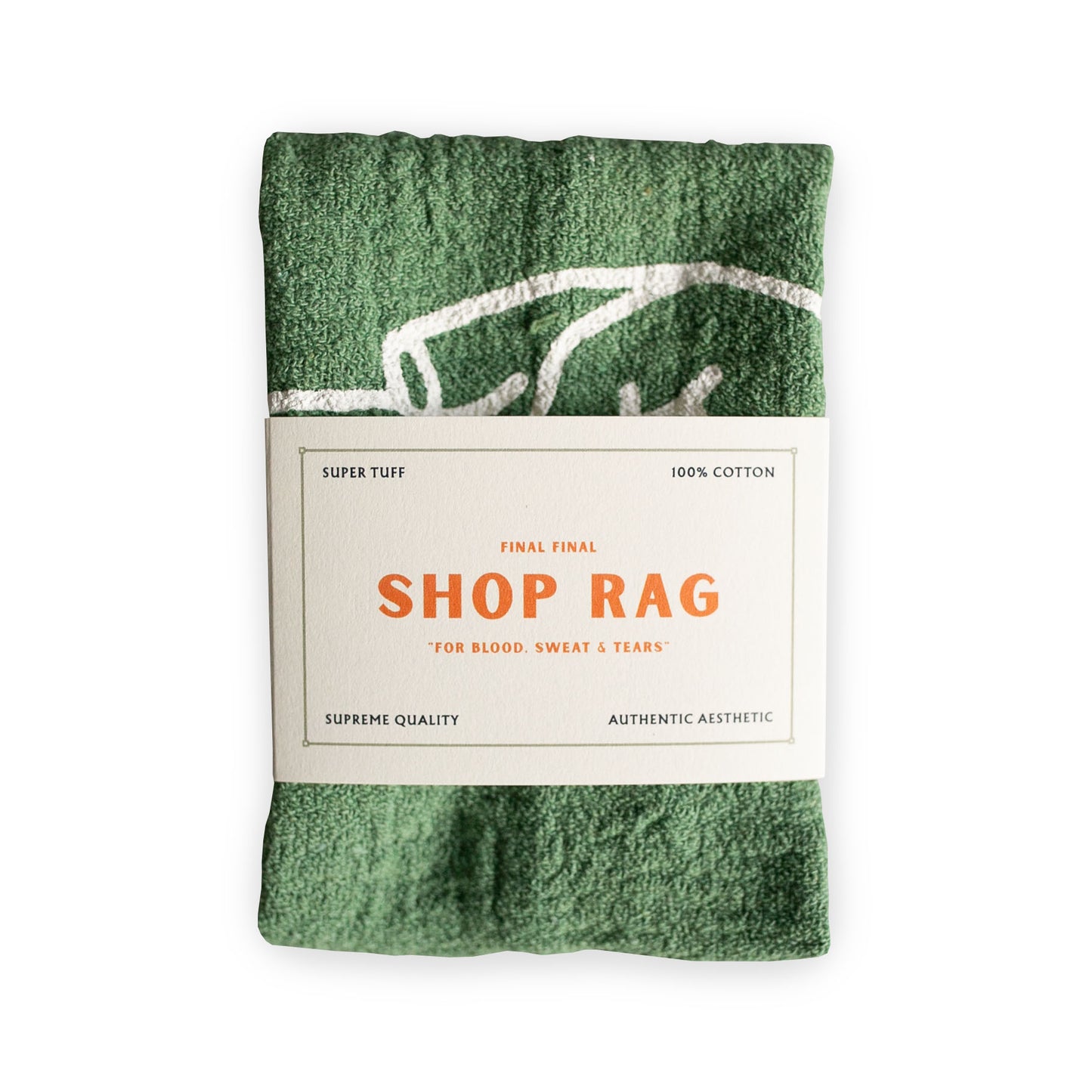 Make Your Own Luck Shop Rag Green